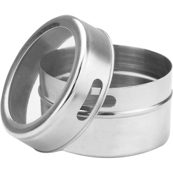 Magneettiset maustepurkit - 12 kpl | Etikettejä mukana | Ruostumaton teräs