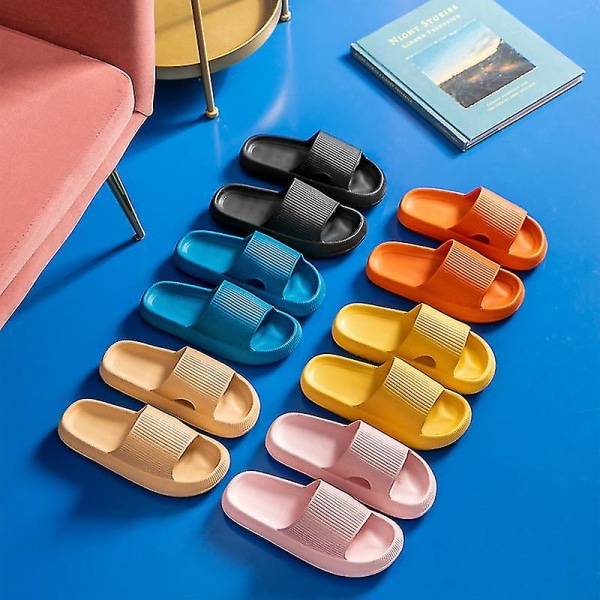 Ultra-bløde hjemmesko til kvinder Eva Open Toe Slide On Sandaler Skridsikre brusebadssko til hus indendørs.36 37.Grøn