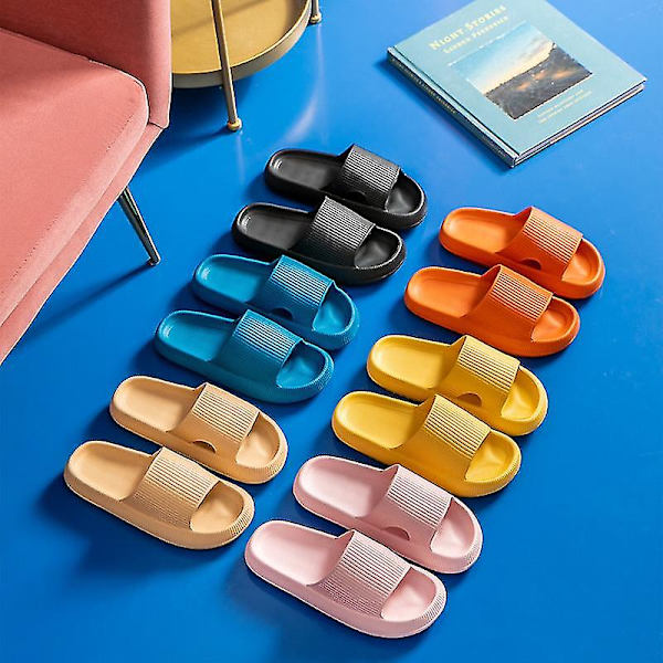 Ultrabløde hjemmesko til kvinder Eva åben tå slip-on sandaler skridsikre badesko til hus indendørs.36 37.Grøn