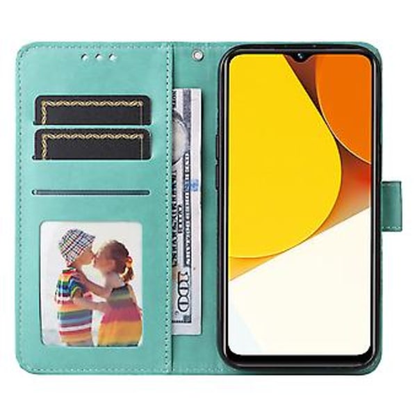 Solros Läder Telefonfodral För vivo Y35 4G / Y22s / Y22 Green