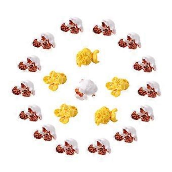 EXCEART 20 st Konstgjorda Popcorn Dekorationer Harts Mikro Landskap Ornament Heminredning DIY Örhänge Tillbehör