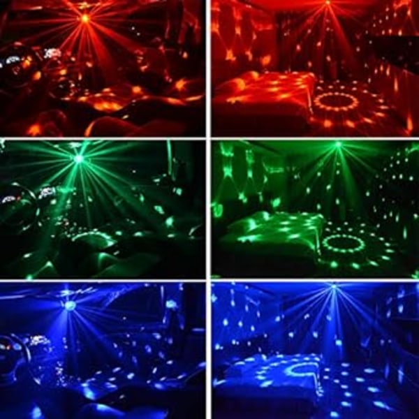 Discokugle Lys Festlys dj Discolys, led Mini Farver S