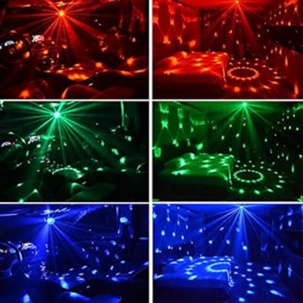 Discokugle Lys Festlys dj Discolys, led Mini Farver S