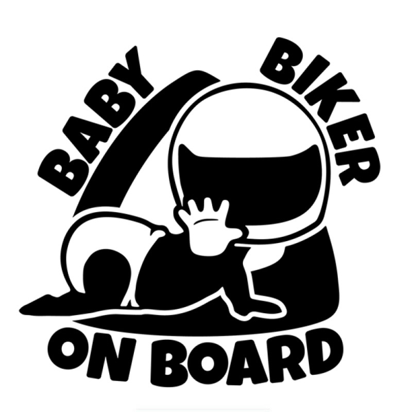 (Förpackning med 5-svarta) Baby on Board Bildekal