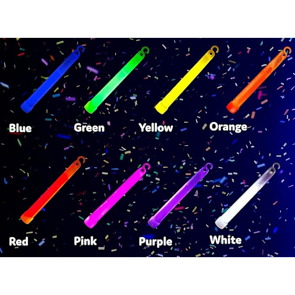 Glow Sticks Party Supplies til børn og voksne 25pk - 6 tommer Bul