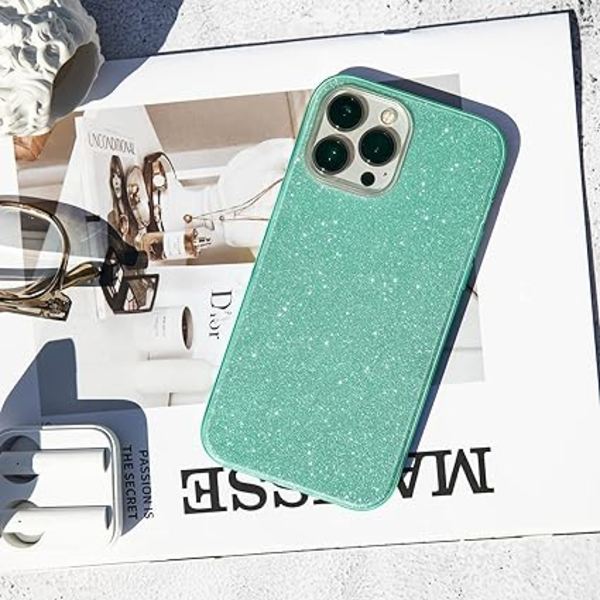 Vert, Coque Paillette Compatible avec iPhone 13 Pro Coque Houss