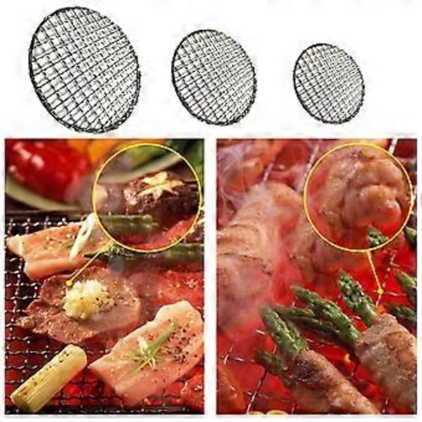 Camping Grillrist Mesh Pad Rustfritt Stål Matlaging Grillnett Mesh Rack Piknik BBQ Brett Liner Grillovn Rack 16.5cm 16.5cm