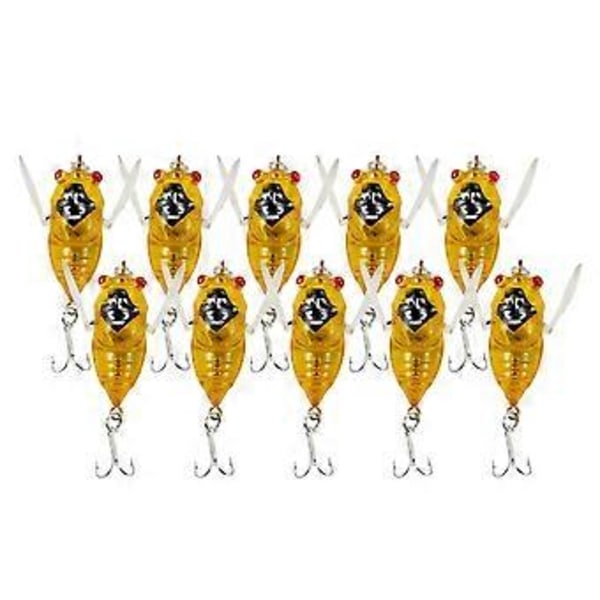 10 stk. Hårde agn Cicada Saltvand Guld (Guld) Gold