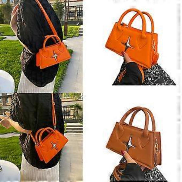 Fashion PU Tote Bag Liten Fyrkantig Väska Crossbody Väska Mångsidig Axelväska för Kvinnor Tjej Trendig Handväska Vardagsväskor Beige Beige
