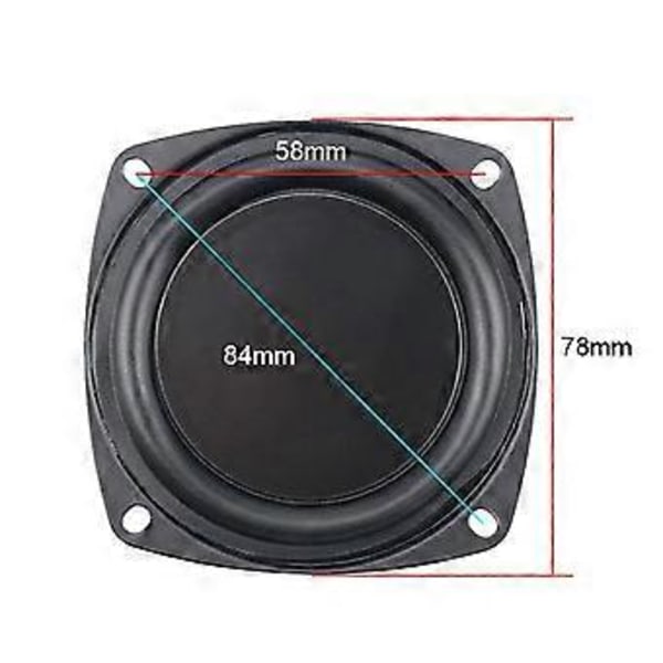 Basradiator Højttaler Membran Hjælpe Forstærk Bas Vibration Membran Passiv Radiator til Woofer Højttaler DIY 3 inches square