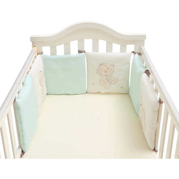6 stk sengkant, rede, hodebeskytter, babyseng, støtfanger 30x30 cm