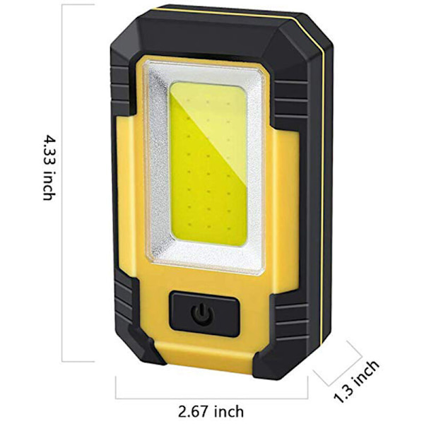 Arbetslampa c Bärbar Ljusstark COB LED Bärbar Lampa med Magnetisk B