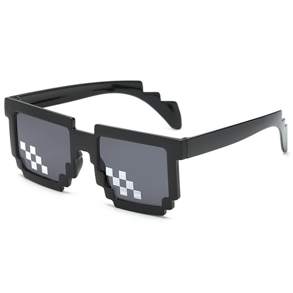 5 pak Thug Life solbriller, pixelerede solbriller, mænd kvinder Gla