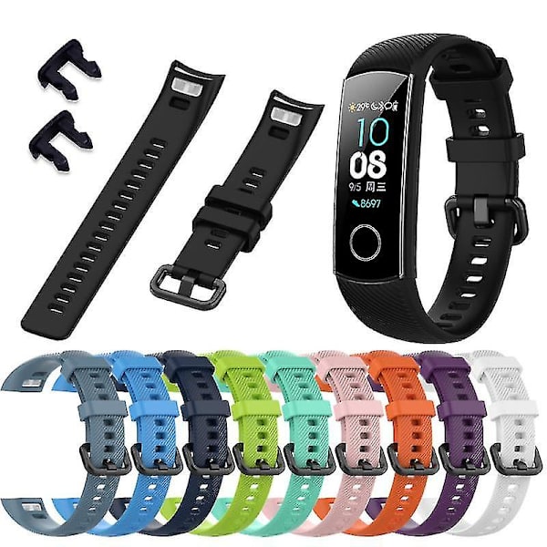 Huawei Honor Band 5 Silikoninen Urheiluranneke Vaihtoranneke Älykäs Rannekoru Likaahylkivä Älykello Puettavat Lisätarvikkeet..