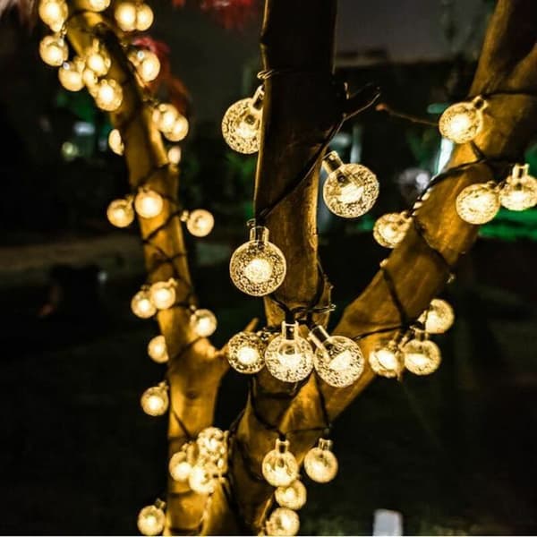 Julelys 12M 100LED Solcellelyskjede Små Garlan
