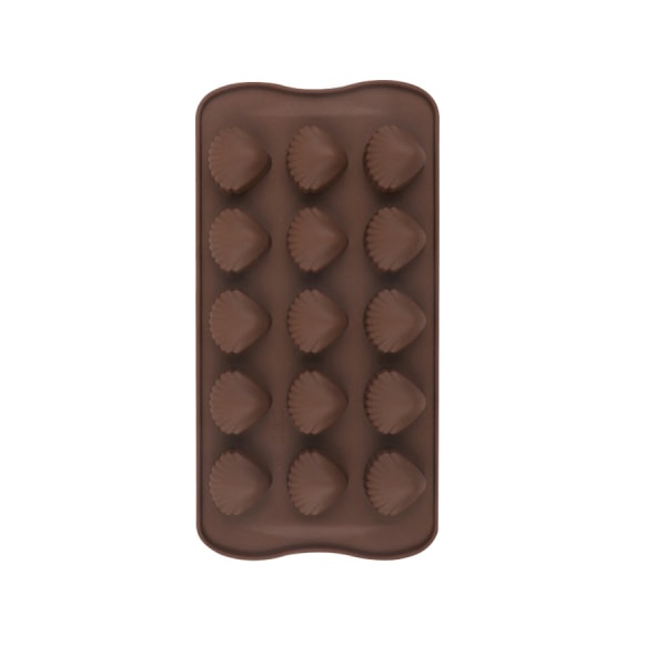 15 Shell Silikonchokolade Flipping Candy Form Bagning Kage Is G