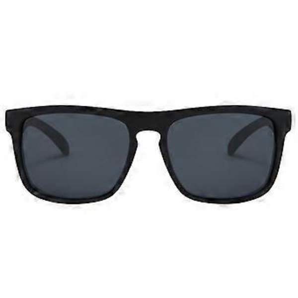 Klassiske firkantede solbriller til mænd UV400 polariserede solbriller retro briller Black Green Frame Grey Lenses