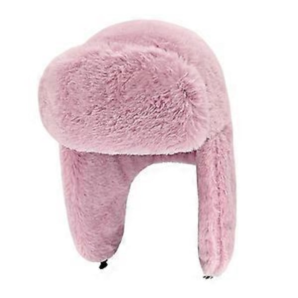Vinter Trapper Hattar Vinter Lei Feng Hatt med Öronlappar Ski Termisk Hatt Förtjockad Snö Vinter Varm Hatt Vinterhattar för Män Ski(Rosa)