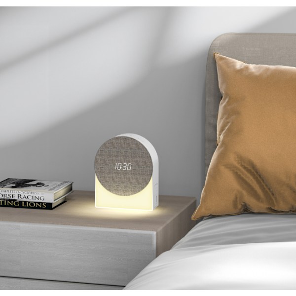 Ny Sleeper Multifunksjonell Hvit Støy Bluetooth-høyttaler Stoff