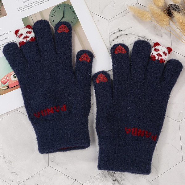 Kärleksbjörn Style Navy, magiska handskar, damvärmande foder, touch