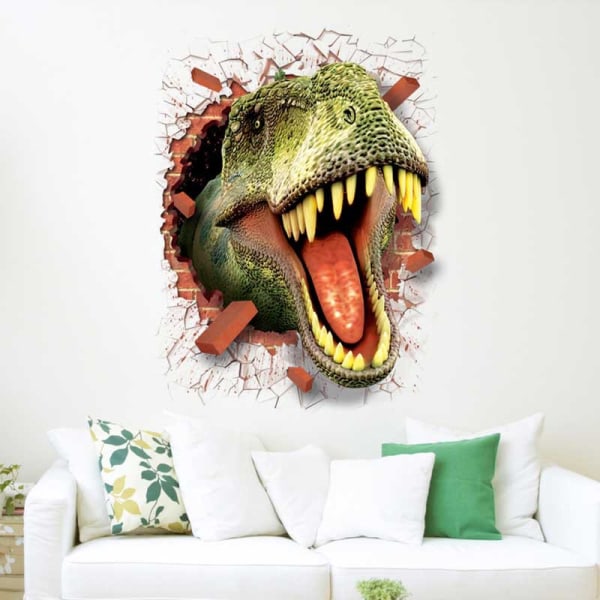 3D Självhäftande Avtagbar (3D Dinosaurier som Öppnar Munnen (19.7\" X 2