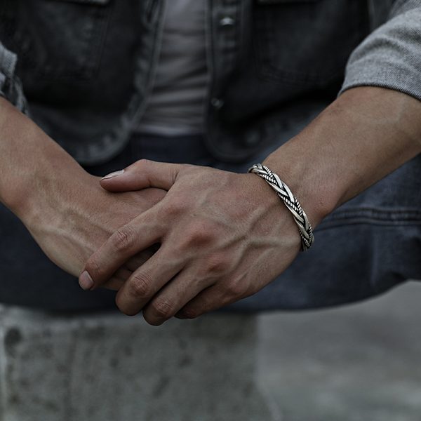 Smyckeskedjor för män, rostfritt stål svart diamant C