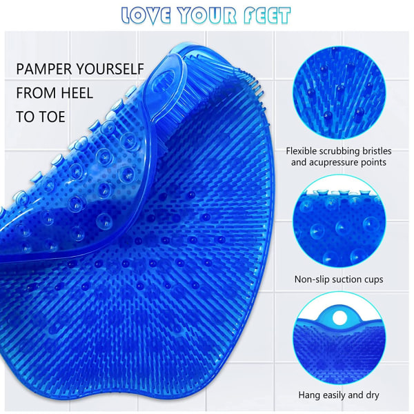 Large Shower Foot Scrubber Shower Brush Cleans, Exfoliates, Mass