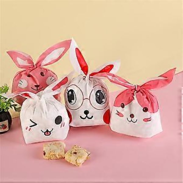 50 stk. Påske slikpose Sød Kanin Snackpose Børns Slikpose Kiks Legetøj Snacks B-1pc  flannel