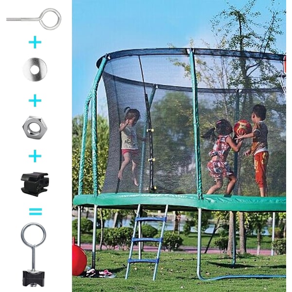 12 stk. trampolinskruer, trampolintilbehør, trampolinrep