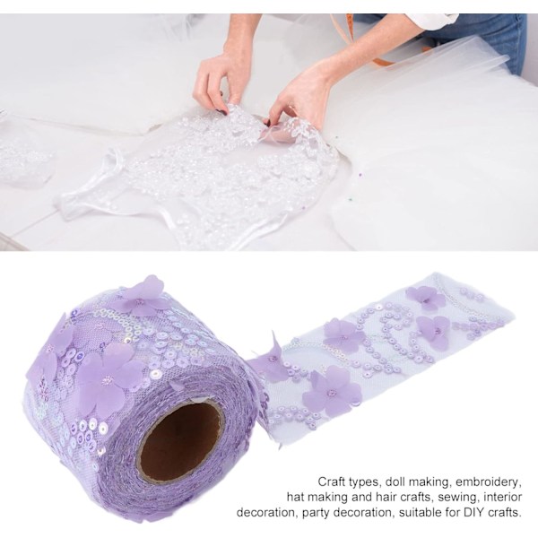Glitter Tulle Fabric, Sequined Polyester Lightweight Portable Lit
