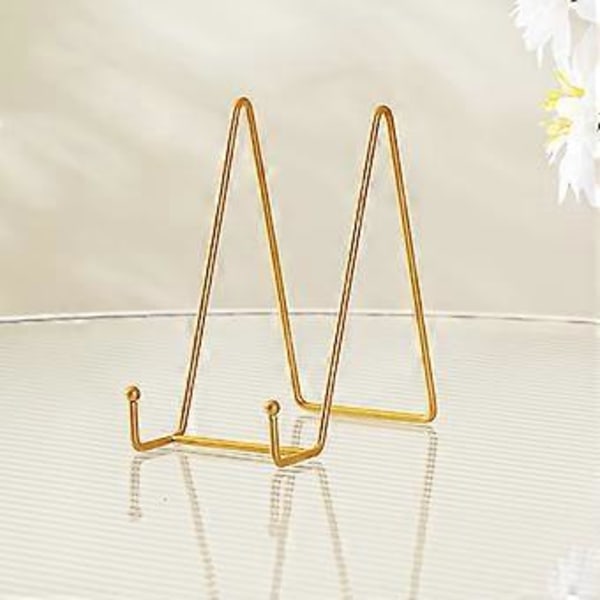 Metall Fotoram Ställ Minimalistisk Design Multifunktionell Easel Hållare Omfattande Användning i Vardagen Gold 4inch