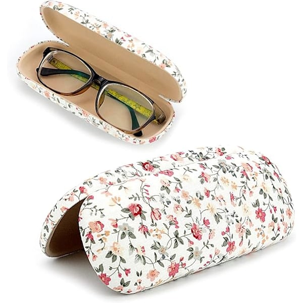 Floral Glass Case, 2 stk. Kvinde Bærbar Blomster Stoffer Brille C