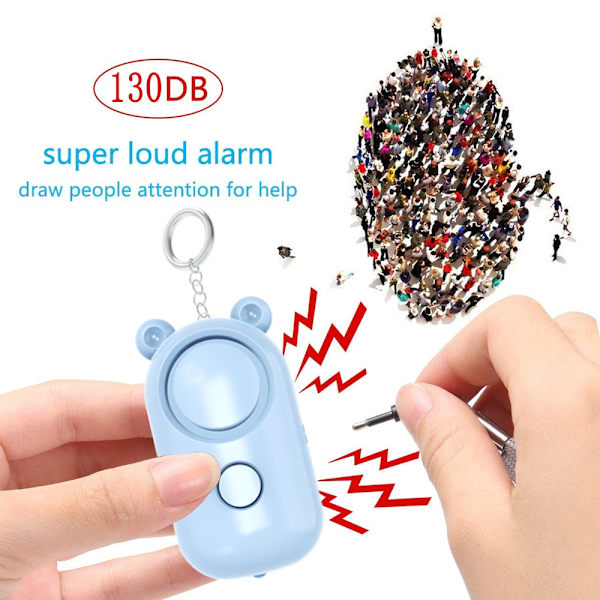 Säker ljudpersonlig larm, 1 pack 130 dB hög siren sång nödsituation