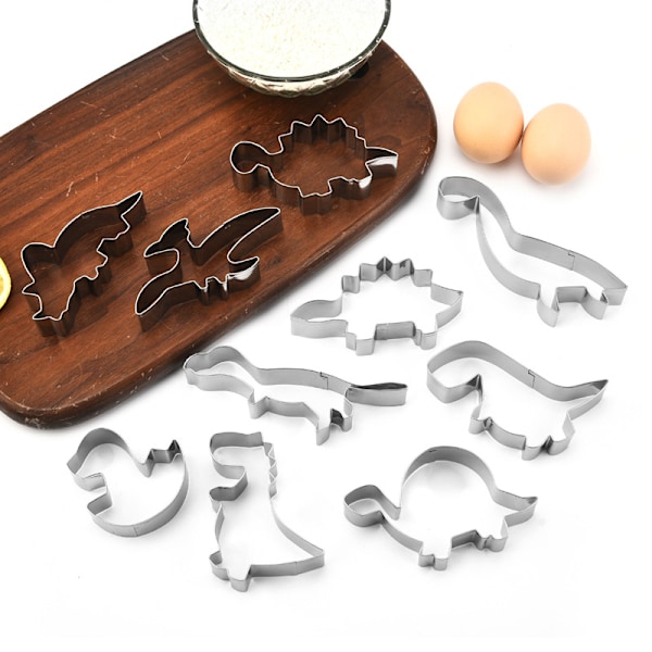 Dinosaur Cookie Cutter Set - 10 stk. - Dinosaur Cookie Cutter til