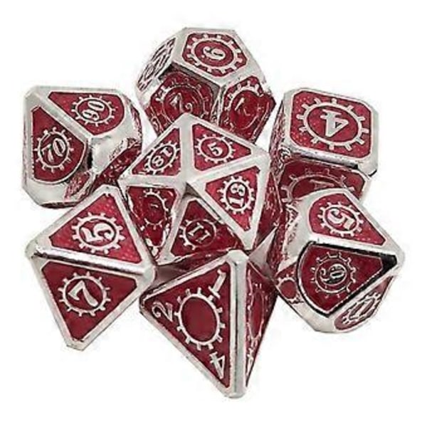 7 stk./pakke Polyhedral Zinklegering til Drageskæl DnD RPG Brætspil Terninger (11) 11