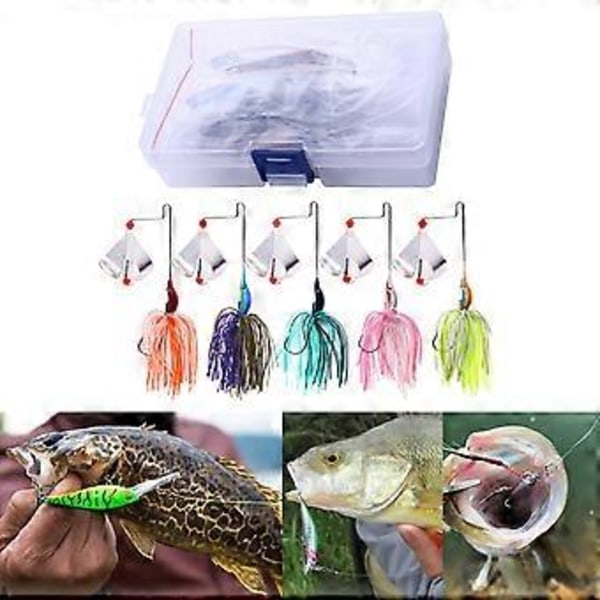 Spinnare Beten Fiske Drag för Öring Lax Spinnare Beten Fiske Buzzbait Drag Swim Jigs Fiske Drag