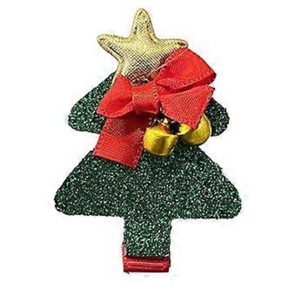 Flätor Hårklämma för Heta Tjejer Glitter Julgran Form Hårspännen Hästsvans Lugg Hårspännen för Tonåringar Tjejer 10 10