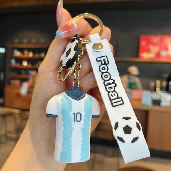 Fodbold 2022 Souvenir Nøglering Nr. 10 Trøje Fans - Messi Den Bedste