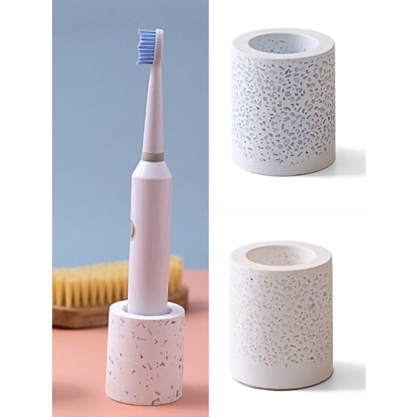 Naturlig kiselgur tandbørste Barberbladsholder til badeværelse, stor ca
