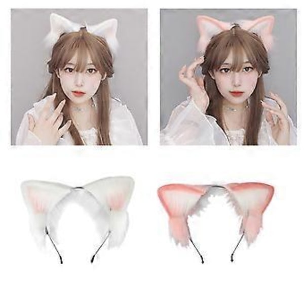 Pörröinen Susi Korva Päähine Söpöt Kettu Korvat Panta Pehmo Hiustarvike Pehmeä Hiusklipsi Eläin Cosplay Asusteet Dual purpose OY