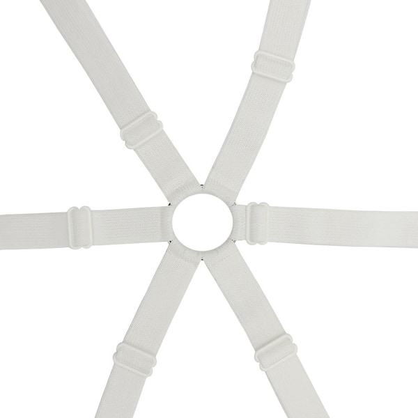 Justerbare elastiske sengetrekkstropper (3-veis hvite), Kryss