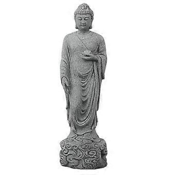 Liten Buddha Statue Dekorasjon Meditasjon Stående Hage Kontor Tempel()