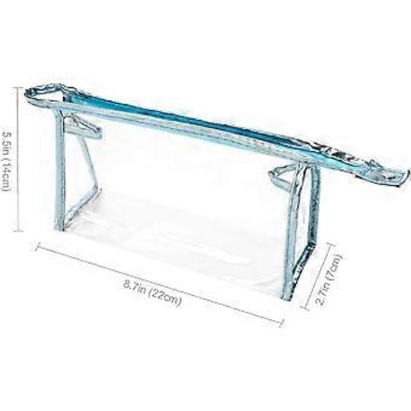 5 st Transparent Vattentät Kosmetikaväska med Dragkedja Bärbar PVC Klar Sminkväska för Semesterresor Mode Transparenta Väskor()
