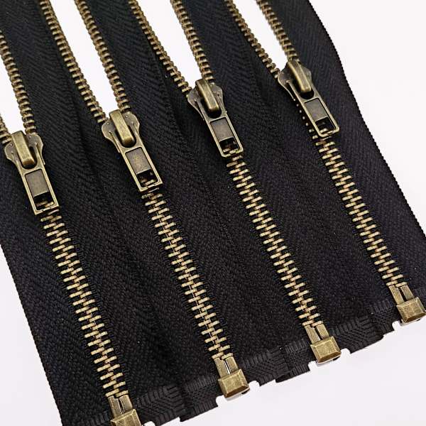 24 tommers antikk messing skillejakke glidelås (24\" anti-messing)