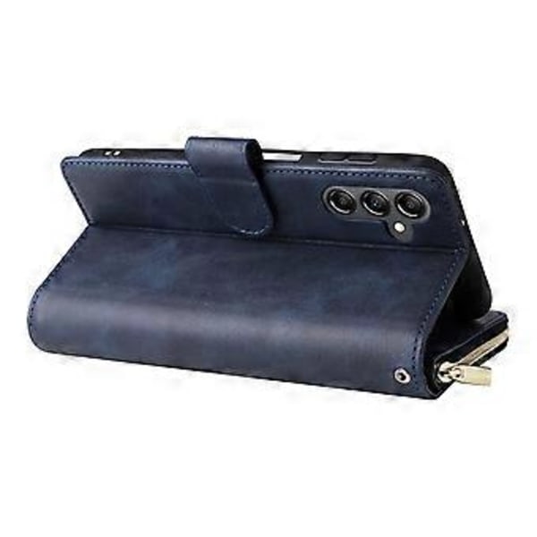 För Samsung Galaxy A15 4G/A15 5G Fodral Läder 9 Kortplatser Telefonfodral med Handledsrem Style B