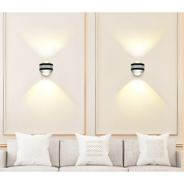 LED Vægskinne Dobbeltsidet Krystal Op Og Ned Sconce Indendørs Lys