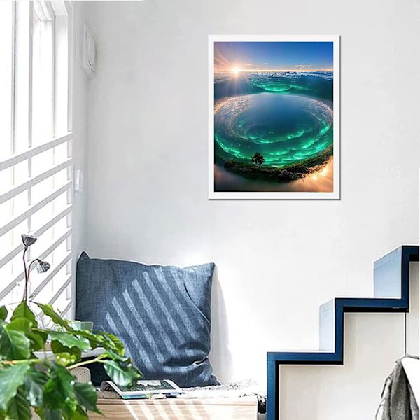 5D DIY timanttimaalaussarjat, 30 x 40 cm täydellinen porataidemaalaus,