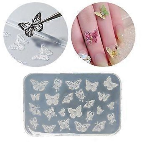 Praktisk Tynd Silikone Neglekunst Form Transparent Stemplingsplade Negle Stencils DIY Manicure Form Værktøj til Manicure 2