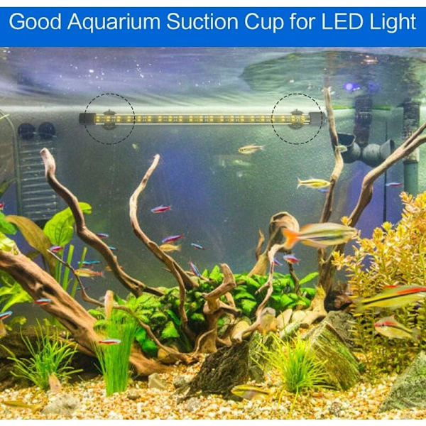 24 st akvarium sugkoppshållare klämmor för akvarium sugkopp värmare plast svart för vattenslang
