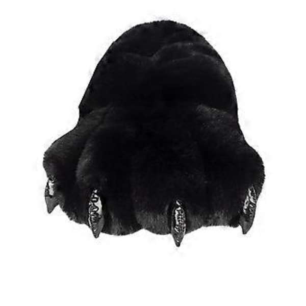 2 kpl Karhuntassut Tossut Naisille Eläintassut Pehmotossut Söpöt Liukumattomat Sarjakuva Sisätossut Lämpimät Kotitossut Makuuhuoneeseen (Musta) Black